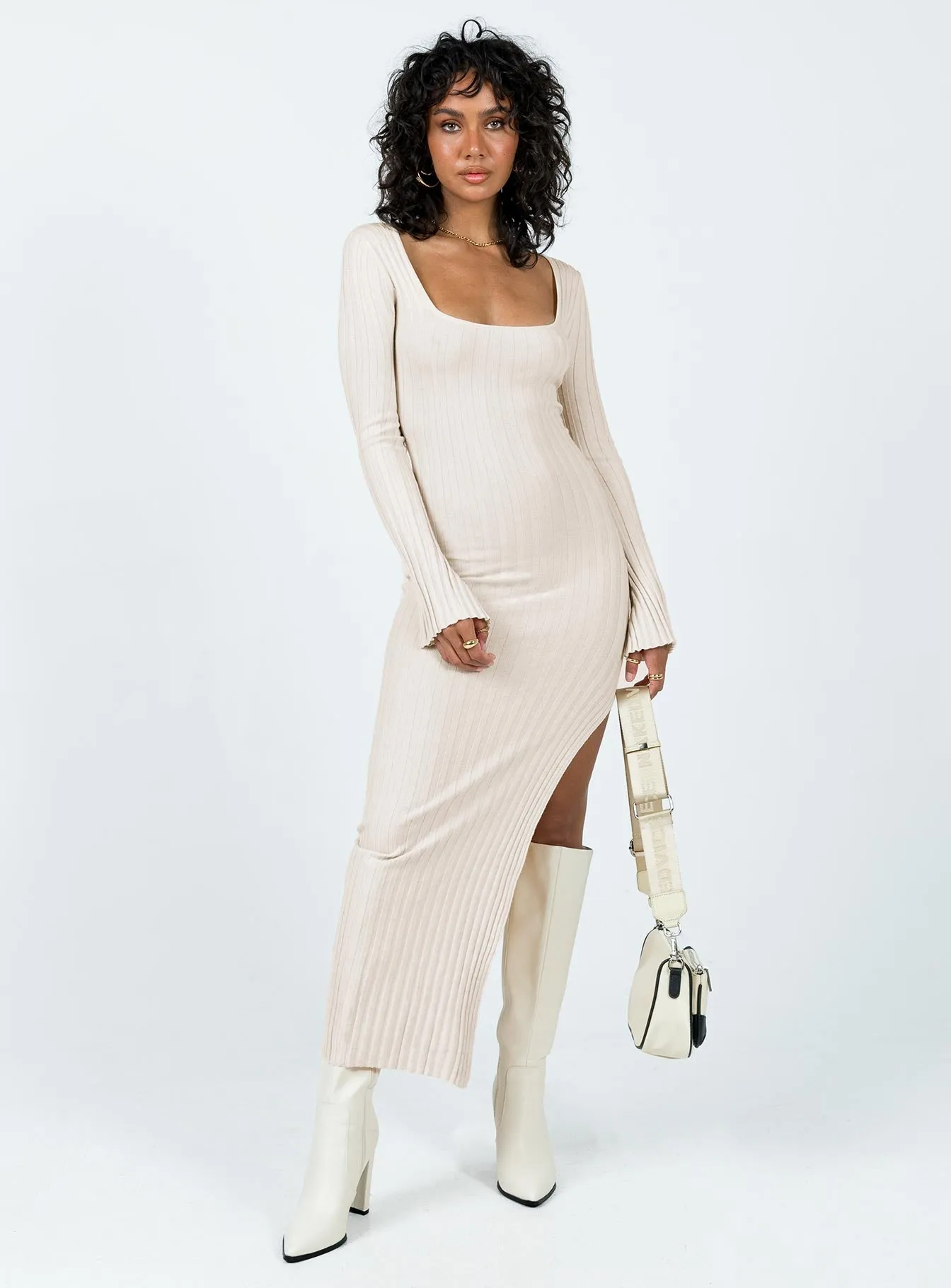 Daily Ready Barossa Long Sleeve Midi Dress Cream