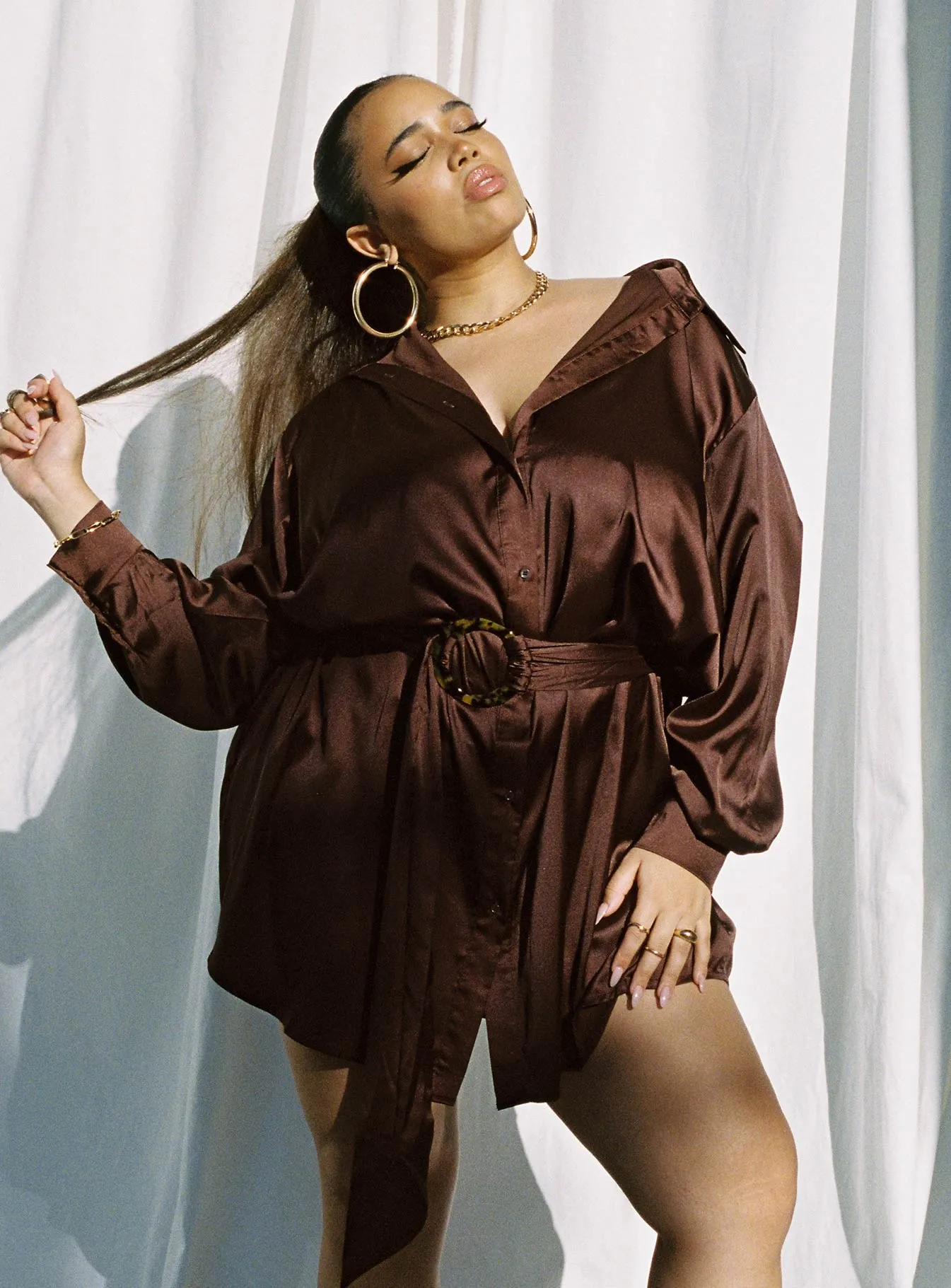 Formal Wear Leighton Mini Dress Brown Curve