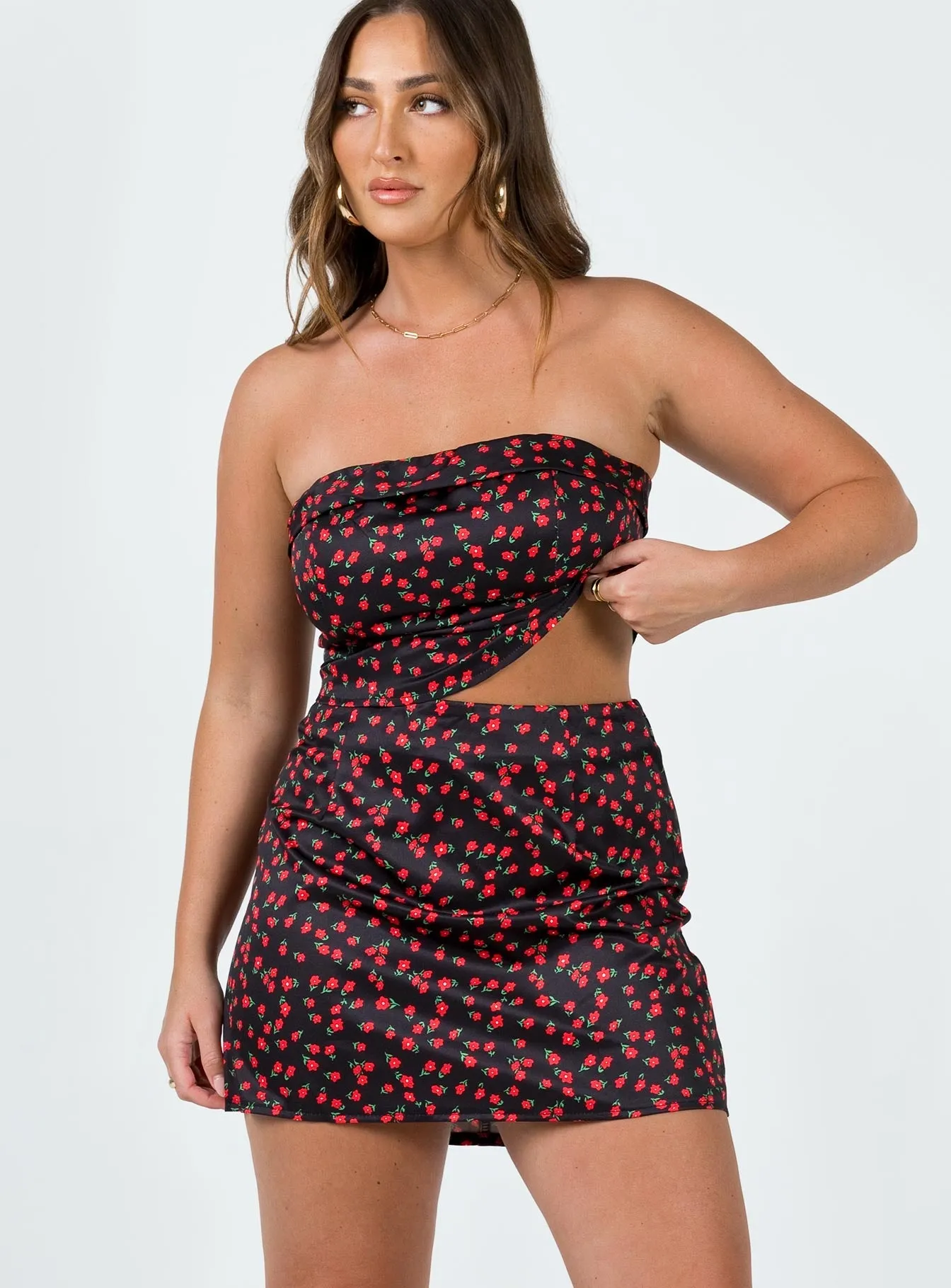 Chadwick Mini Skirt Black Floral Comfy Wear