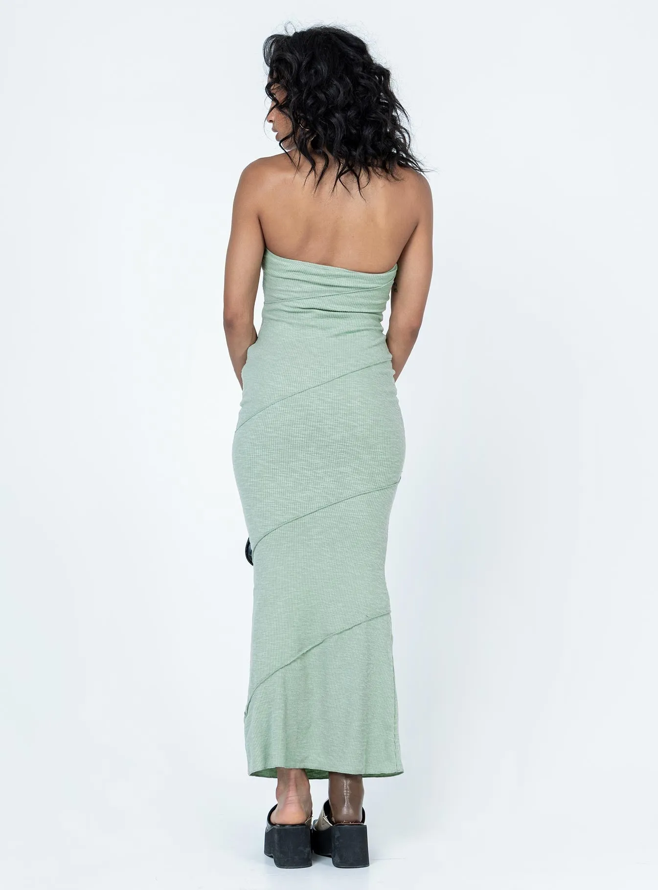 Oscar Midi Dress Sage Green Travel Ready