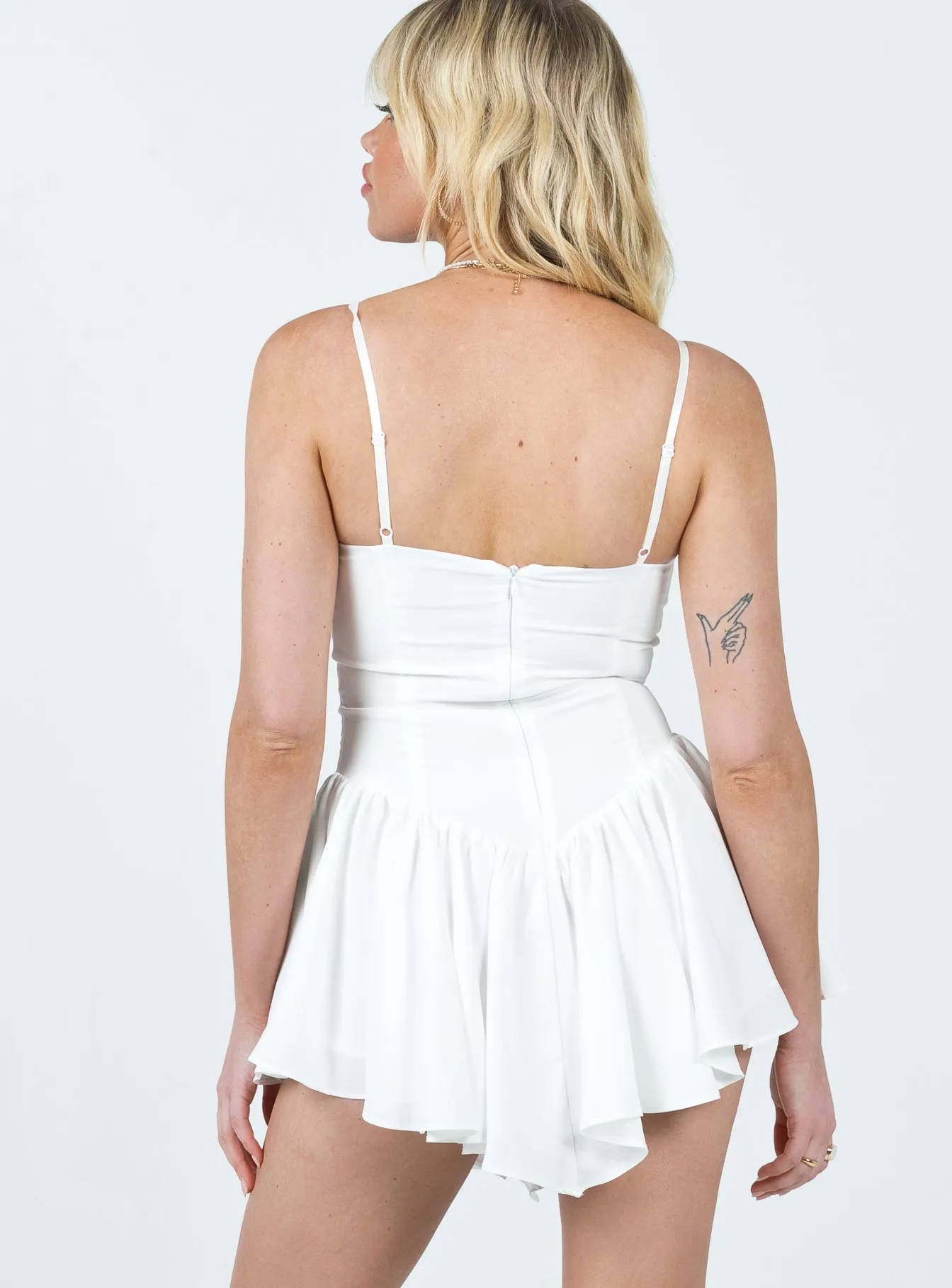 Solace Mini Dress White Dreamy Touch relaxed elegance