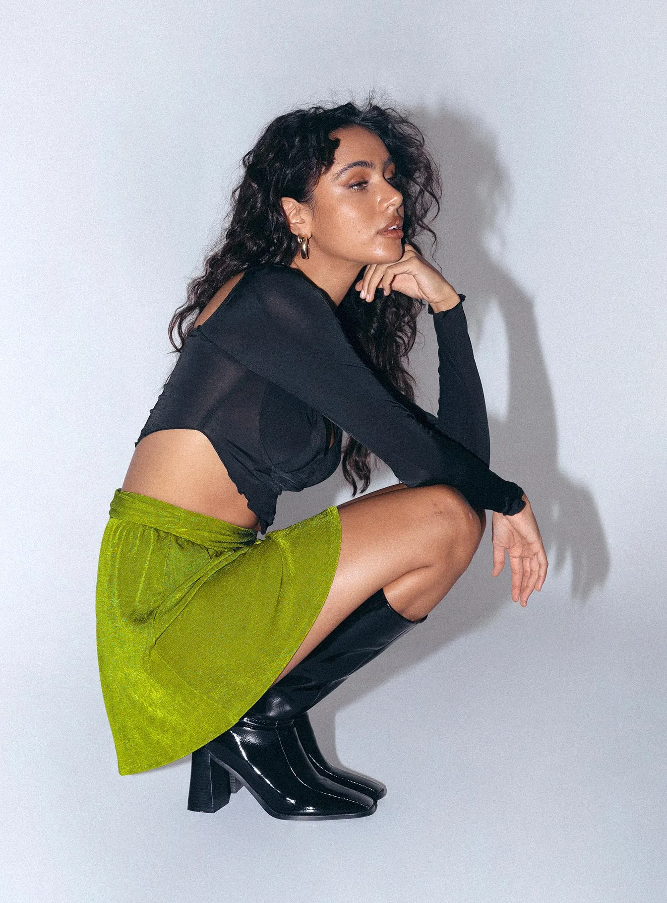 Tear Resistant Material Seasonal Must Have Eithan Mini Skirt Green