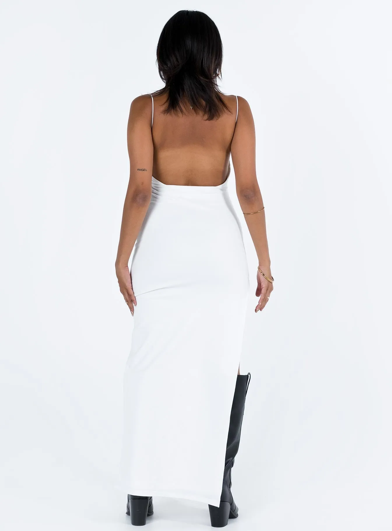 Suzette Maxi Dress White Semi Sheer