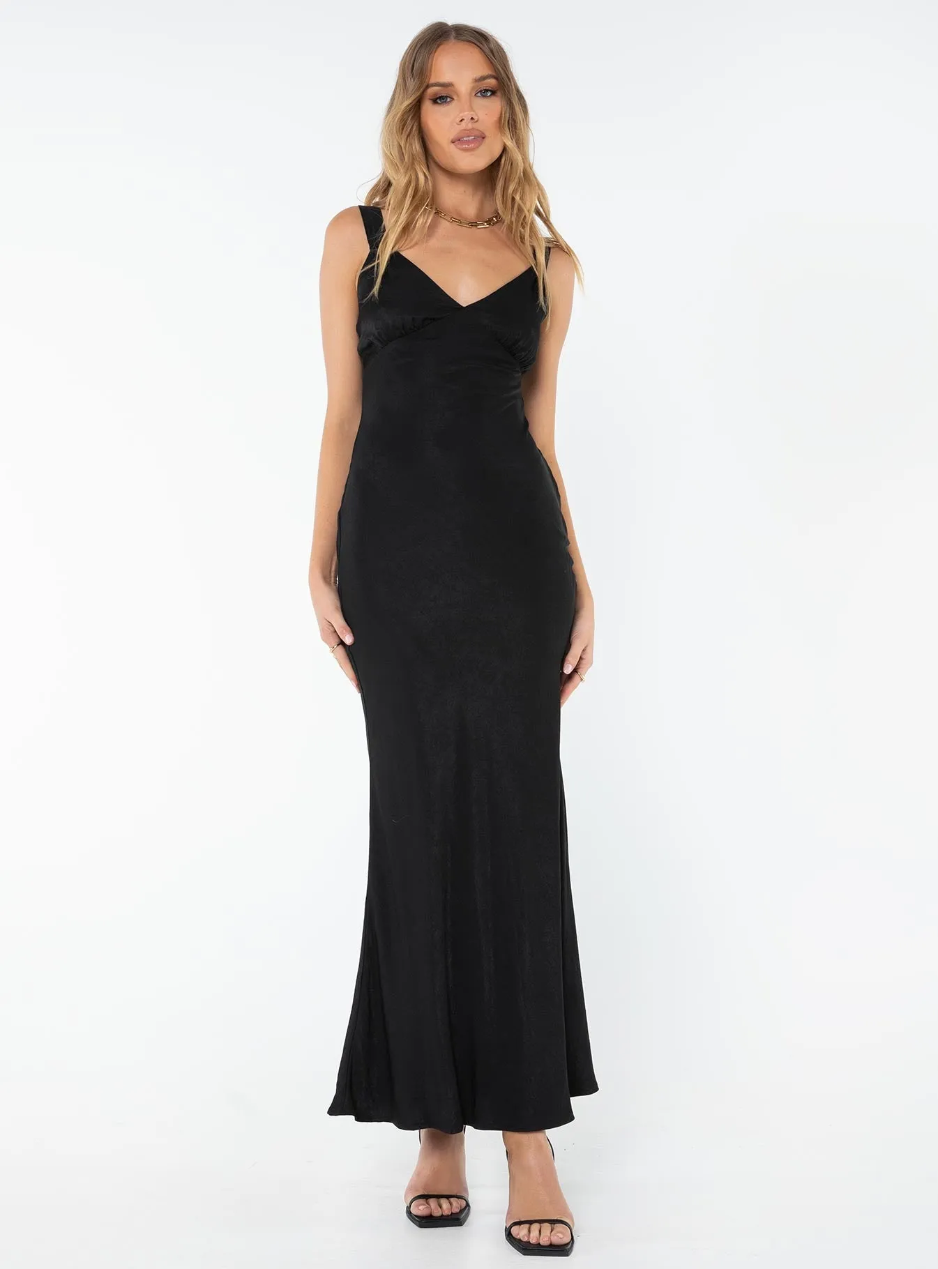 Life Soft Tailored Layers Marysia Maxi Dress Black