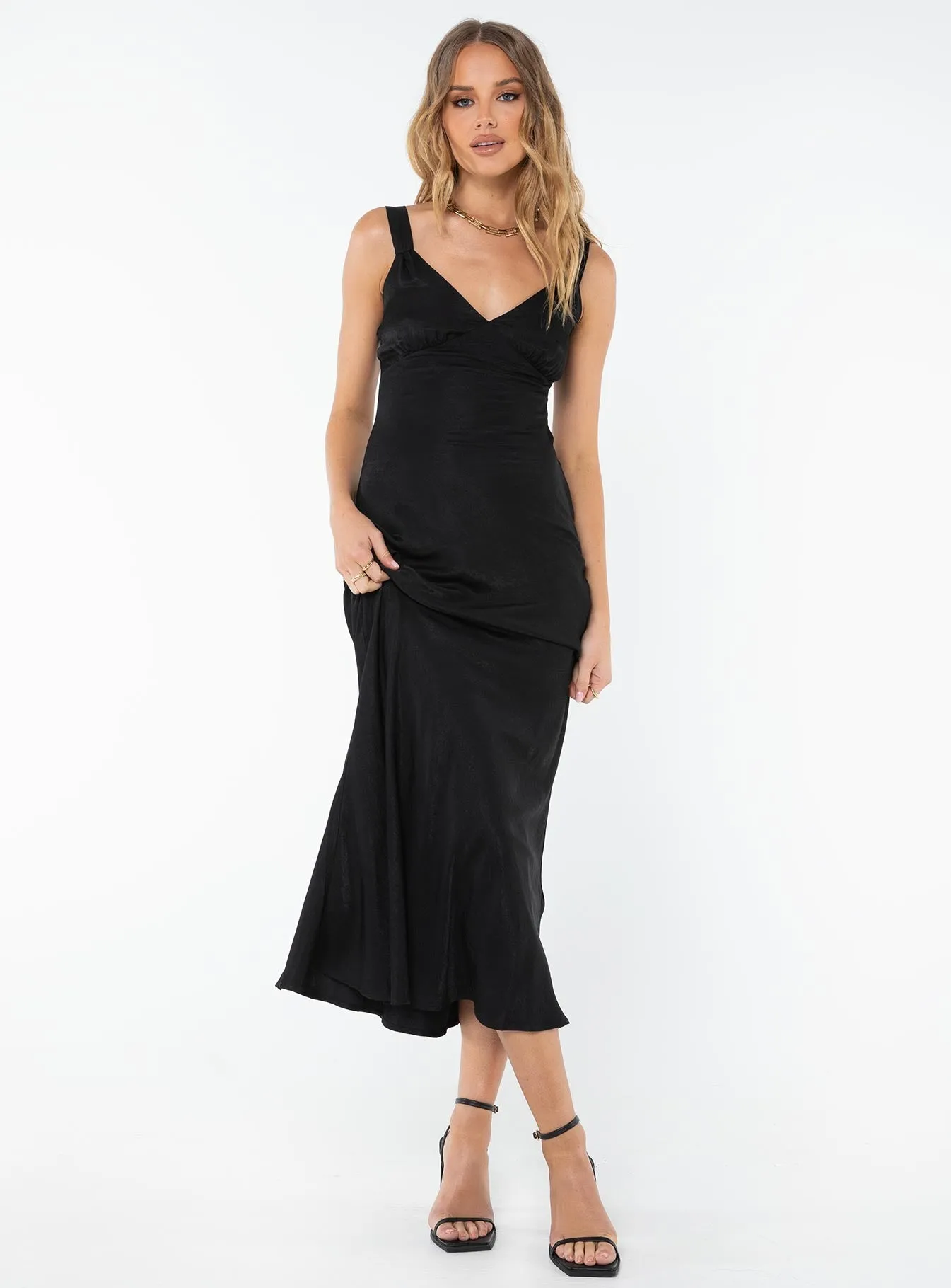 Marysia Maxi Dress Black light layering