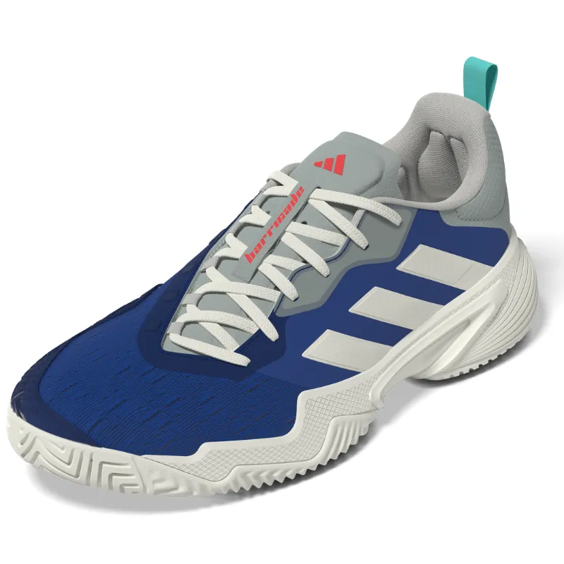 Elastic Cushion Midsole Adidas Barricade Womens Tennis Shoes - Royale Blue / White