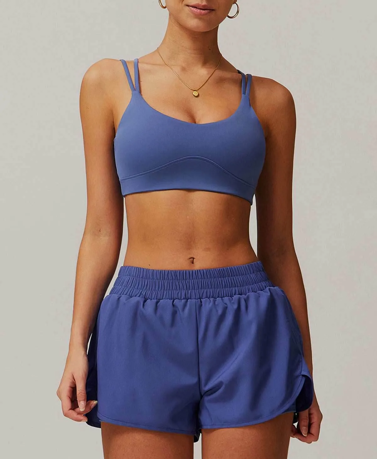 Lightweight insulation Cross Back Sports Bra