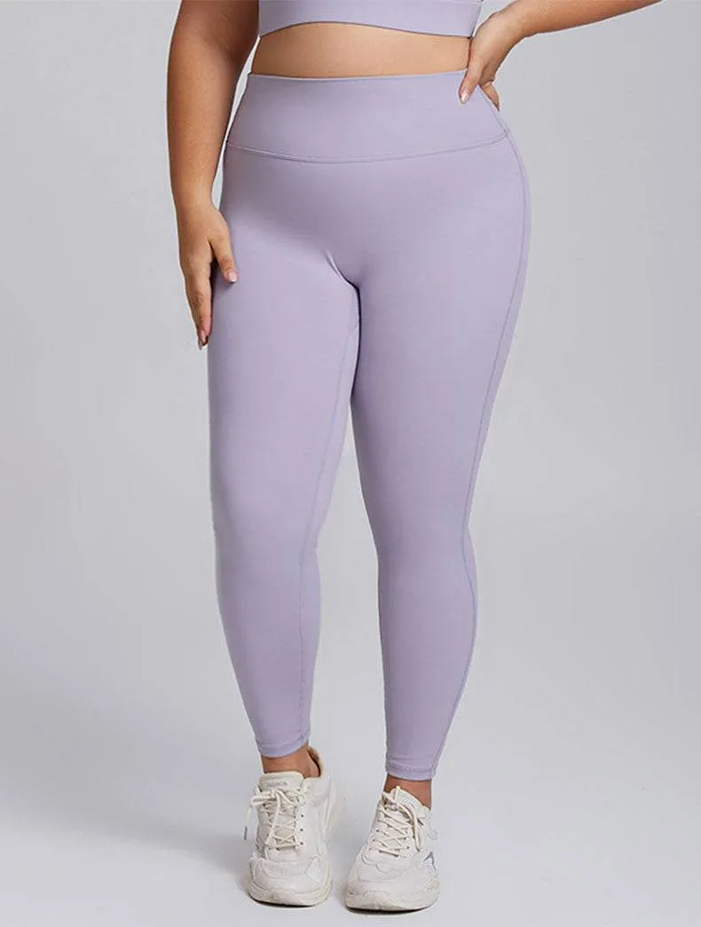 Plus Size High Waist Tummy Control Yoga Leggings Earth Glow
