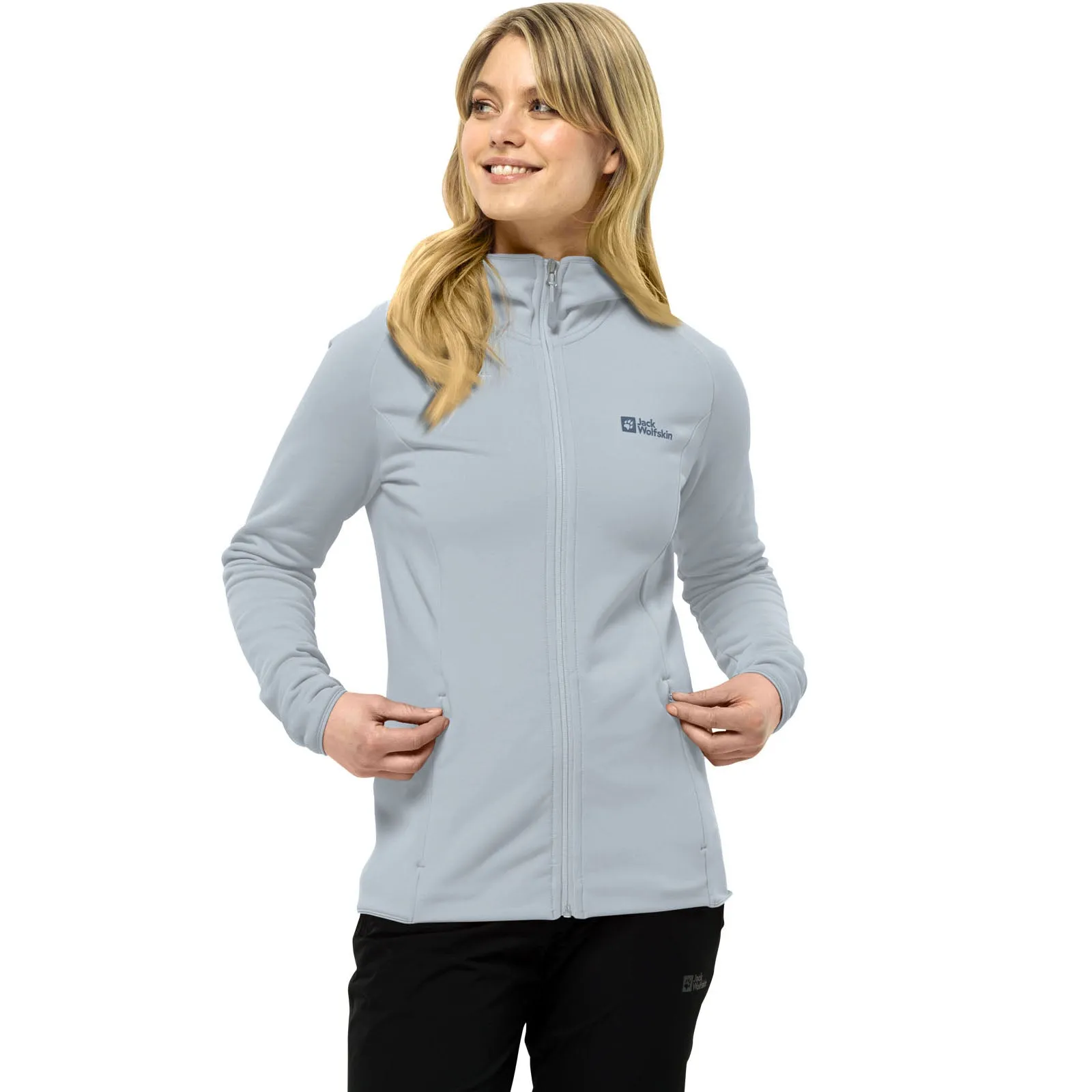 Durable Look Jack Wolfskin Womens Baiselberg Outdoor Full Zip Hooded Fleece Jacket