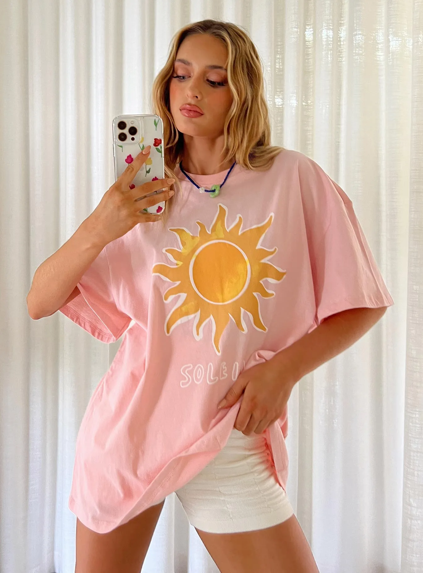 Effortless Comfort Wear Soleil Oversized Tee Pink