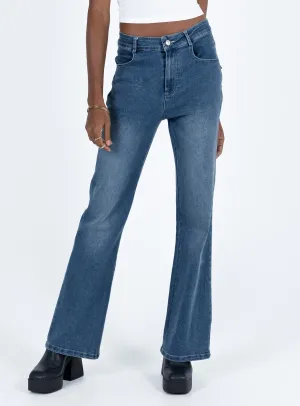 Carvalho Flare Jeans Mid Wash Denim Winter Fit