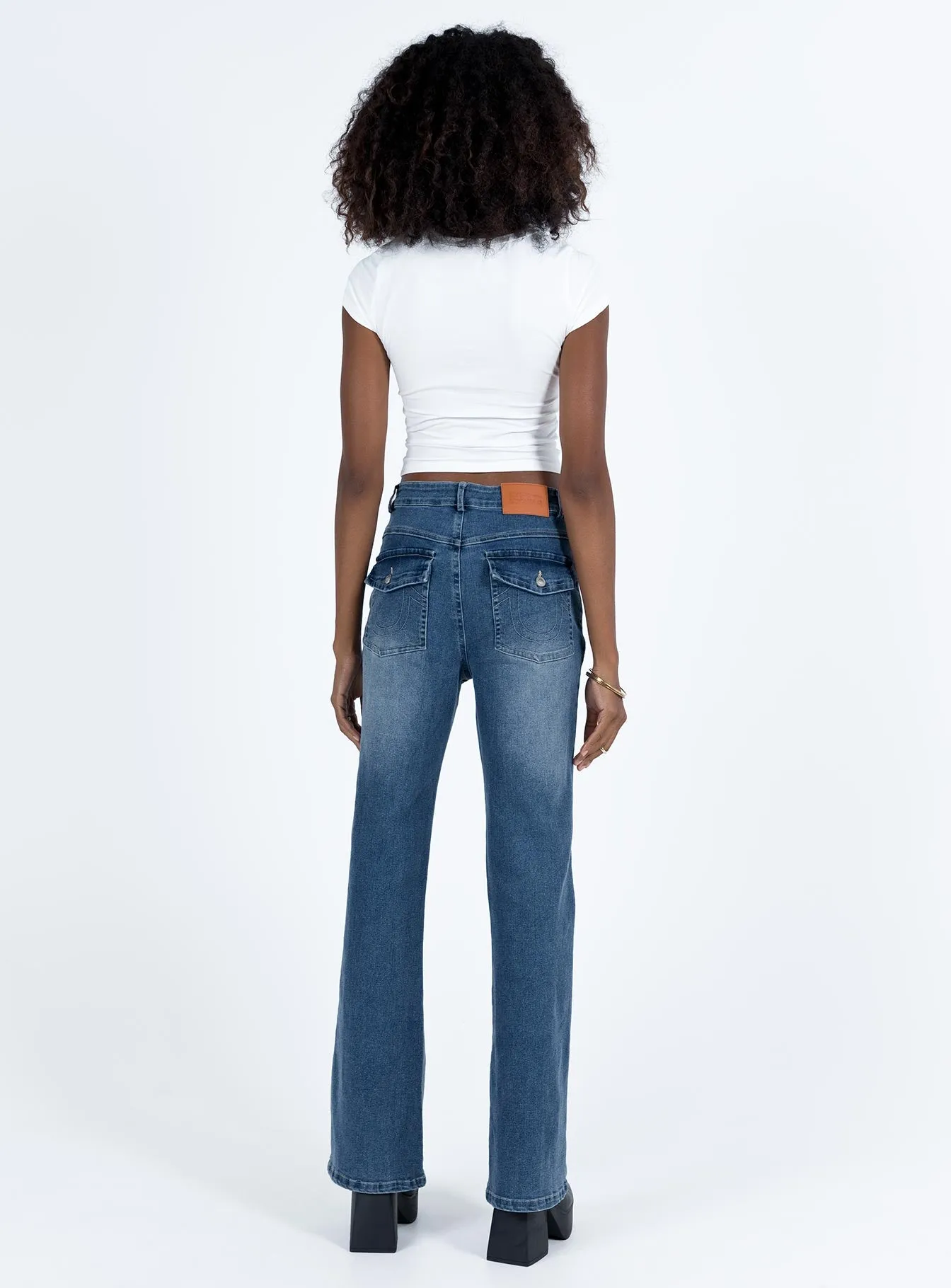 Carvalho Flare Jeans Mid Wash Denim Eco Core