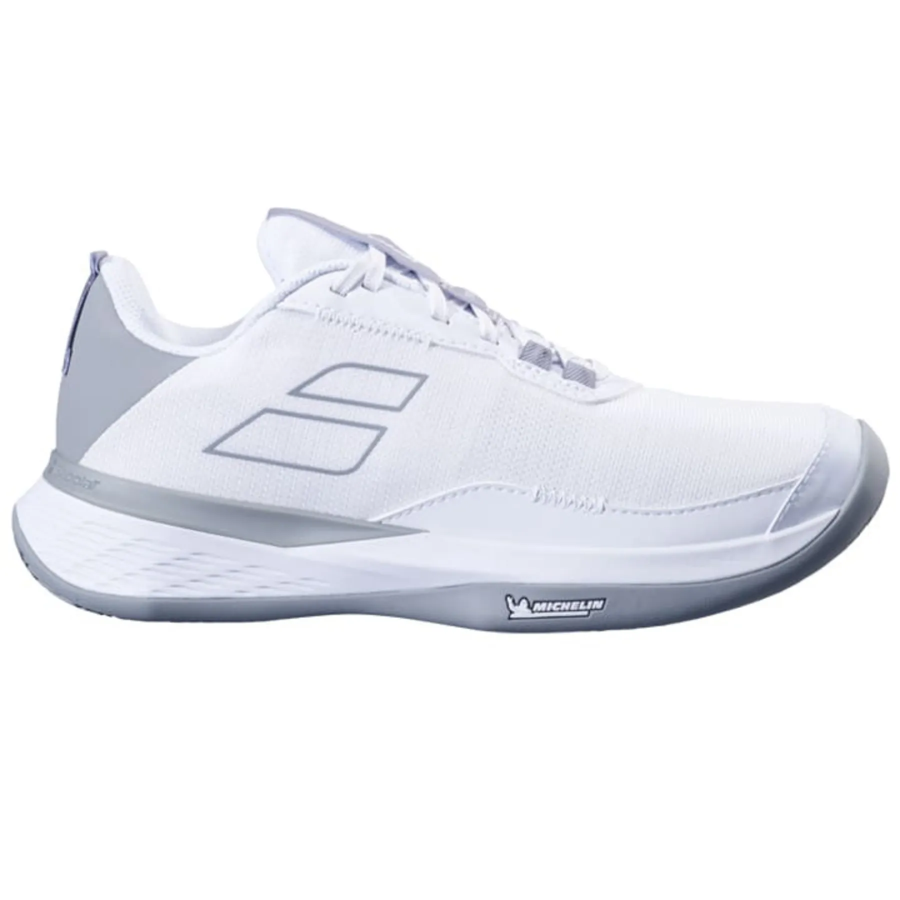 Babolat Sfx Evo Clay Women Tennis Shoes - White/Lunar Grey Rubber Grip Long Walk
