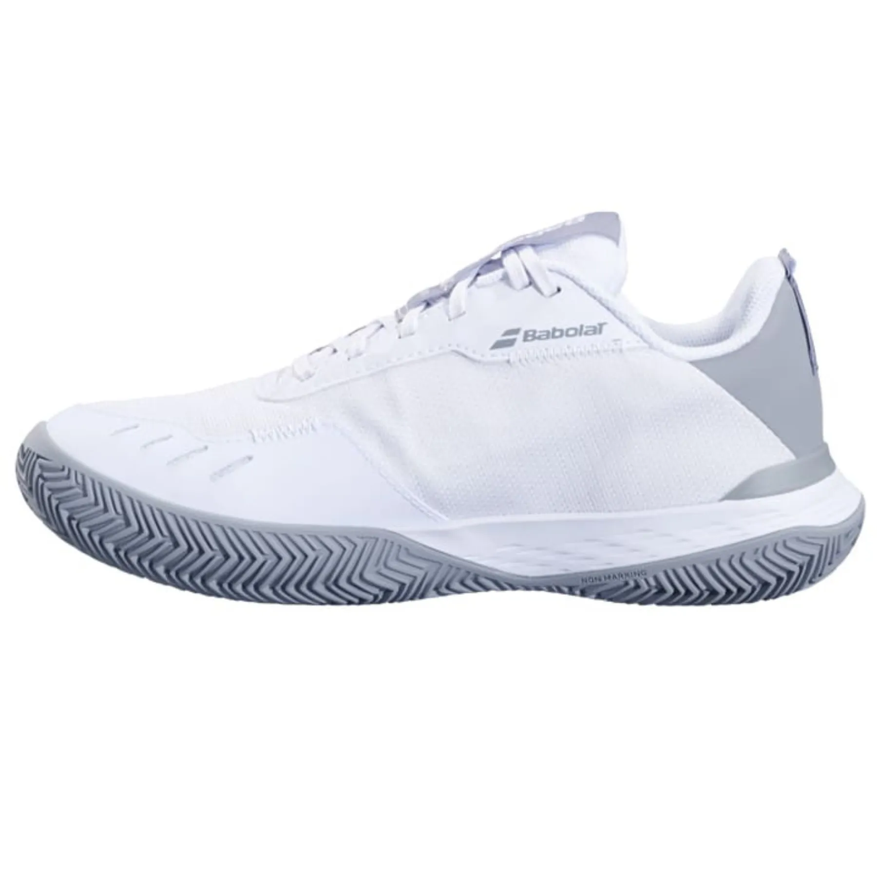Basic Comfort Moisture Wicking Lining Babolat Sfx Evo Clay Women Tennis Shoes - White/Lunar Grey