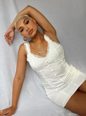 Fashion Fit Shania Lace Mini Dress Cream