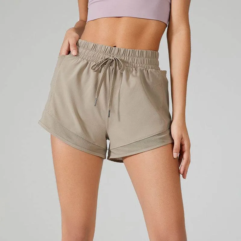 Mesh Patchwork Sports Shorts with Lined Pockets Comfortable Sweater