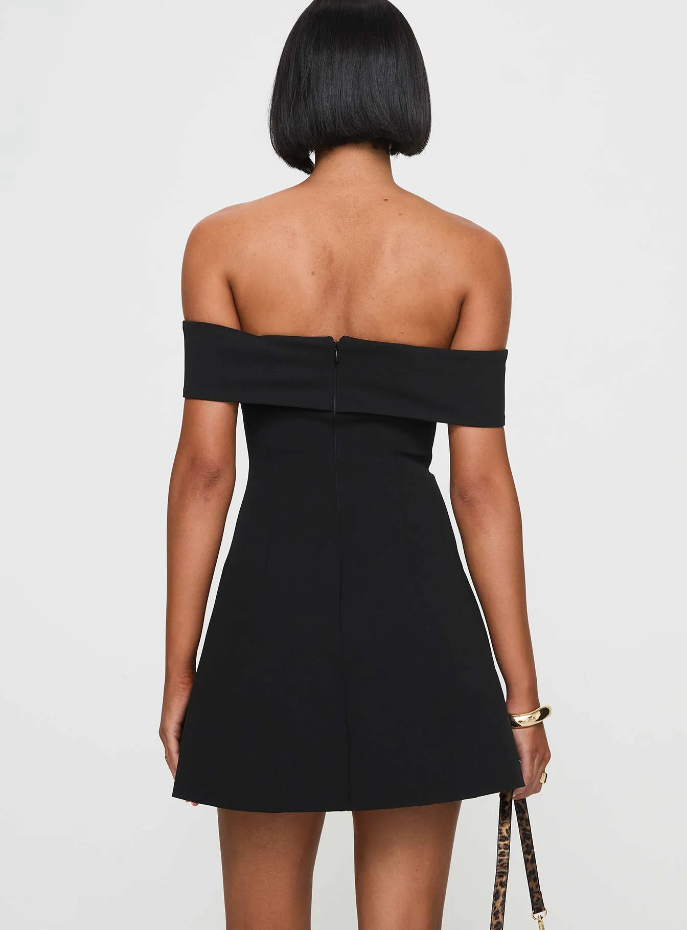 Lanes Off The Shoulder Mini Dress Black Plus Fit Daily Flex