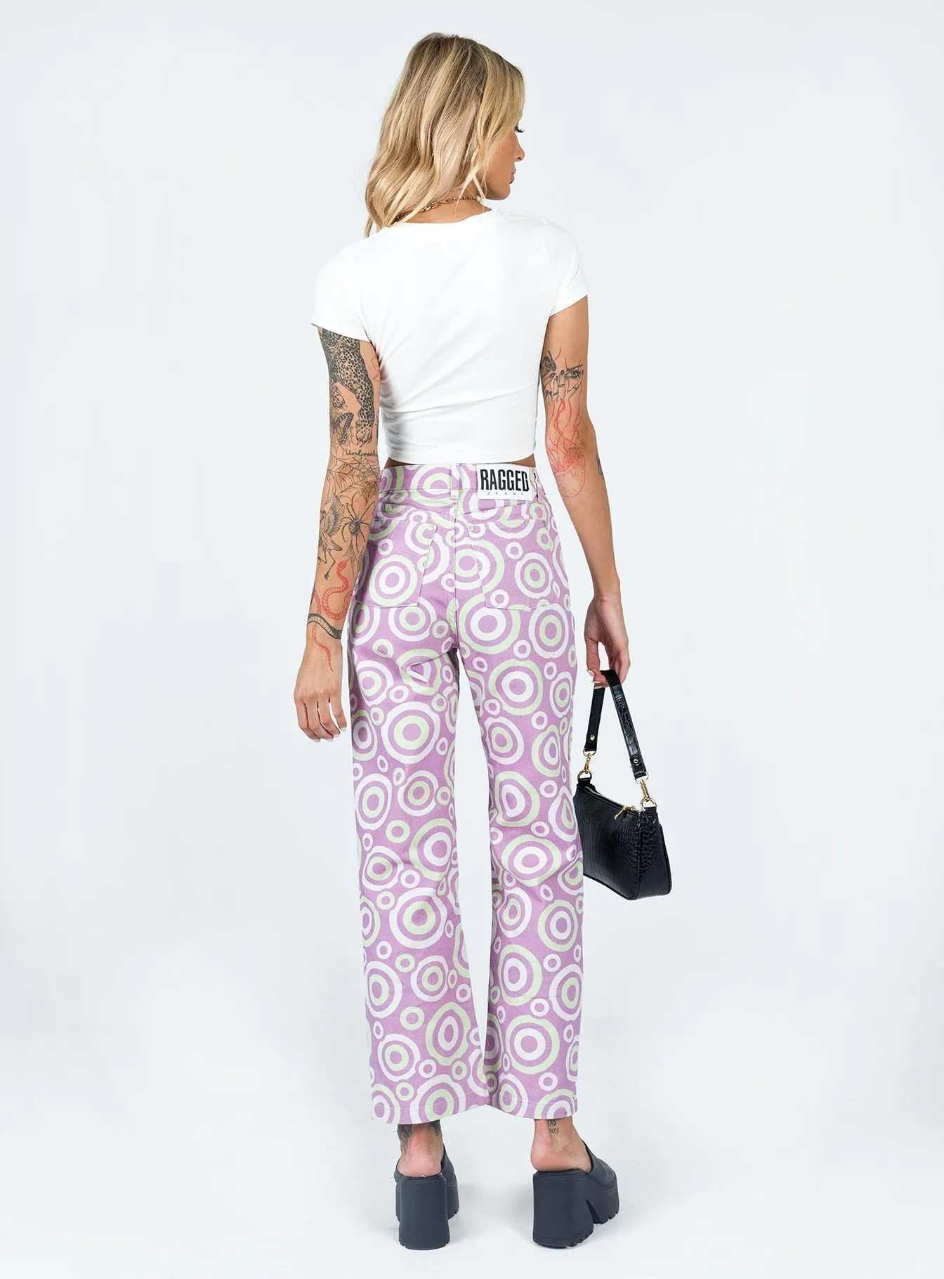 HighElasticity Versatile Scarf The Ragged Priest Portal Denim Jeans Lilac