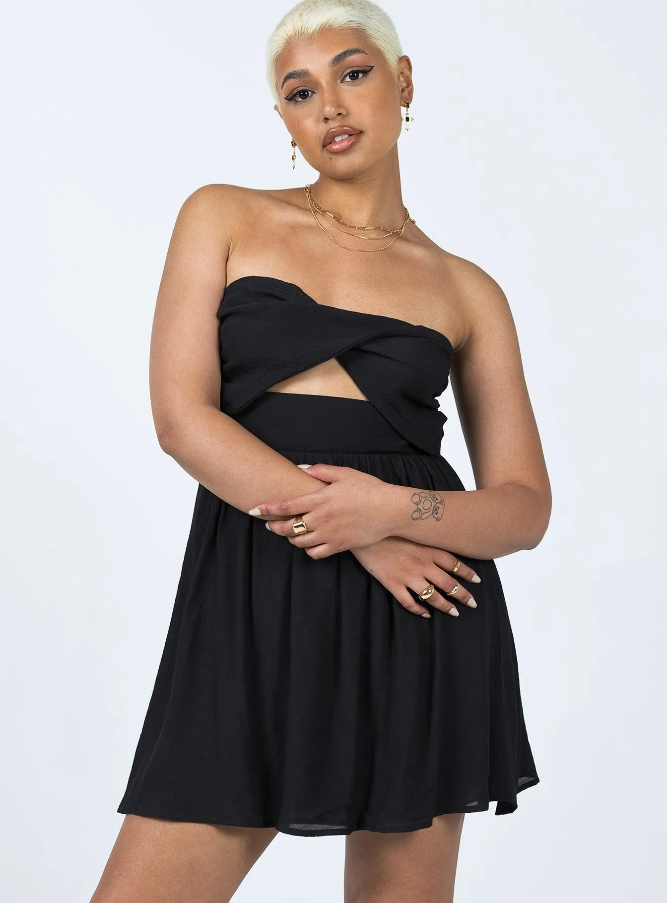 Allie Jay Mini Dress Black Bright Colors