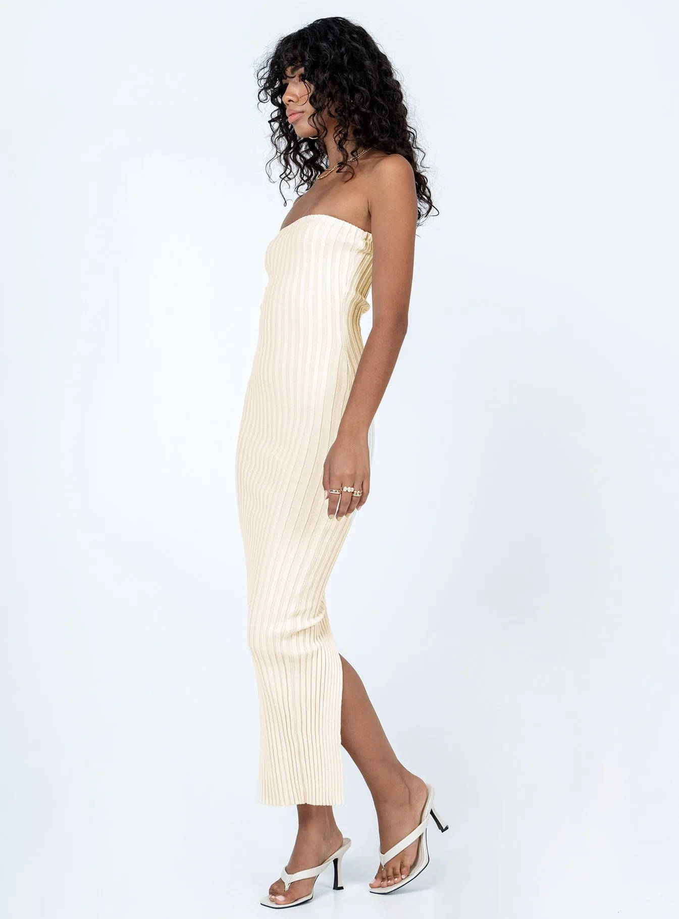 Fashion-forward day dress Kalla Midi Dress Beige