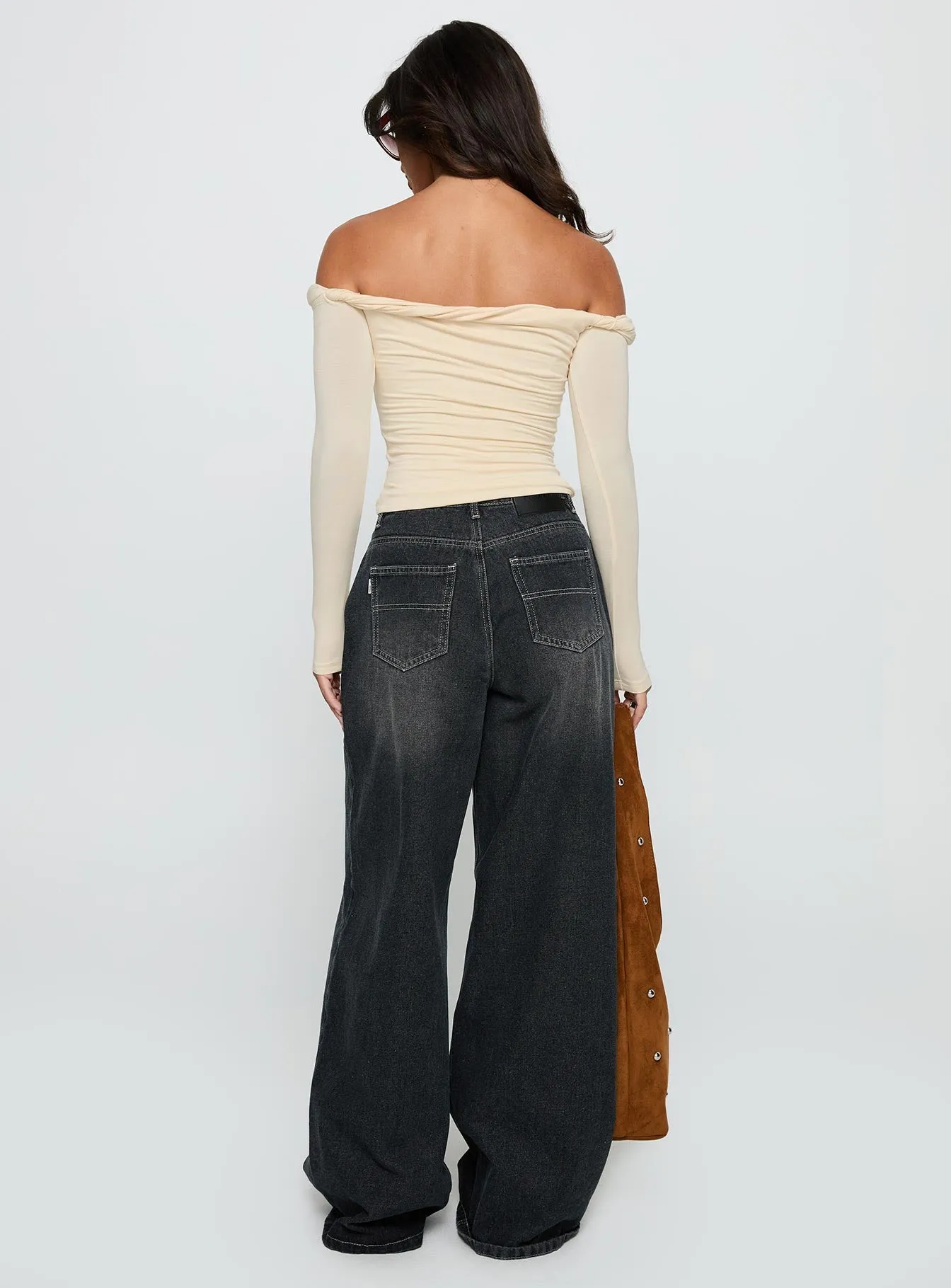 Soft Flow Fashion Forward Naylor Wide Leg Jeans Grey Wash