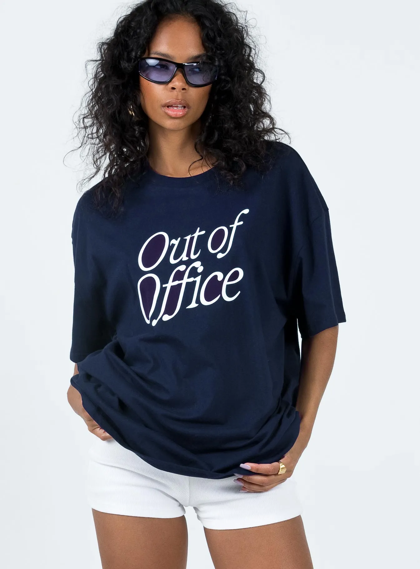 Out Of Office Tee Blue Comfort and Breathable Quick Comfort Fit