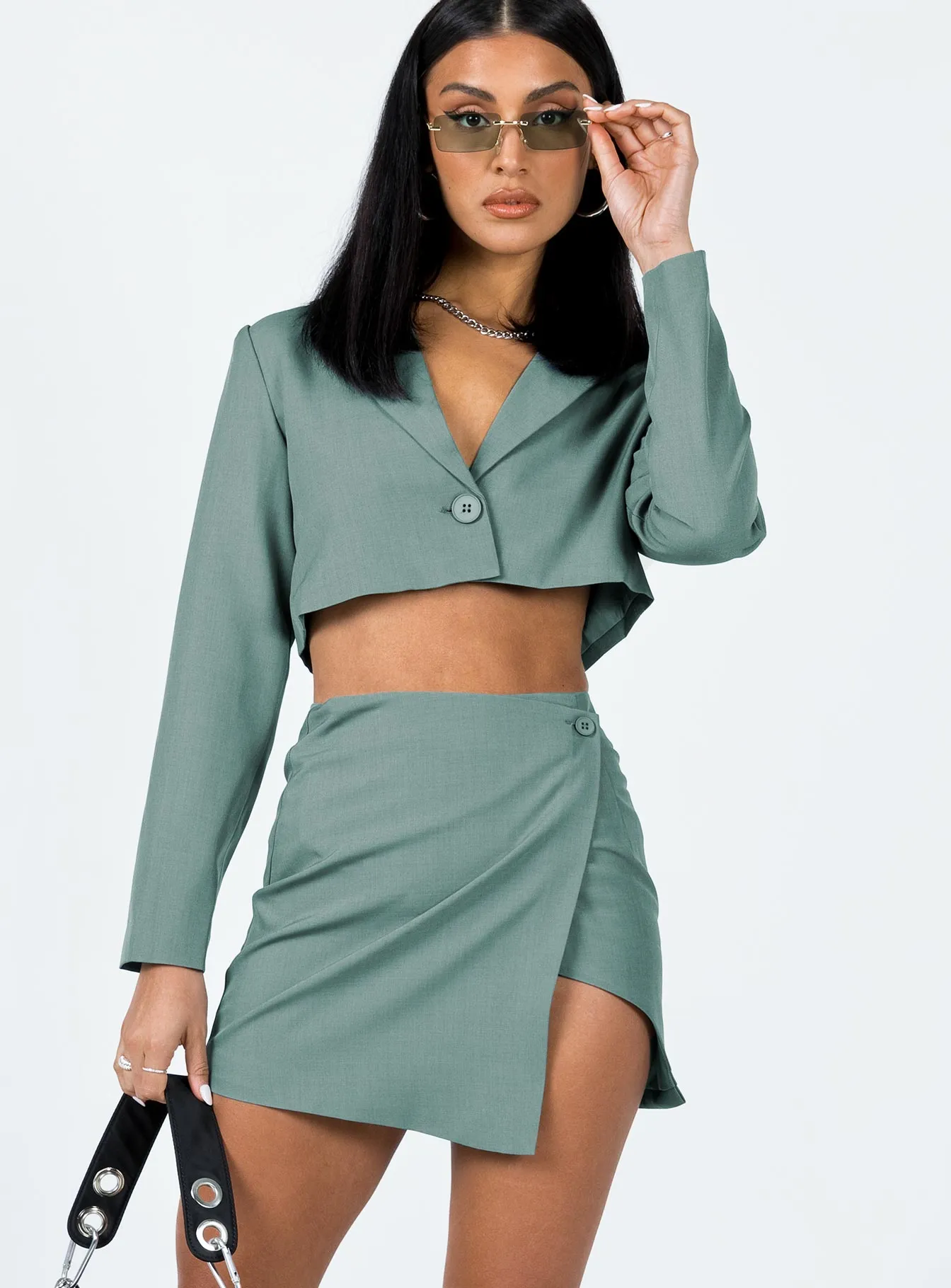 Daily Wear The Reggie Mini Skirt Slate