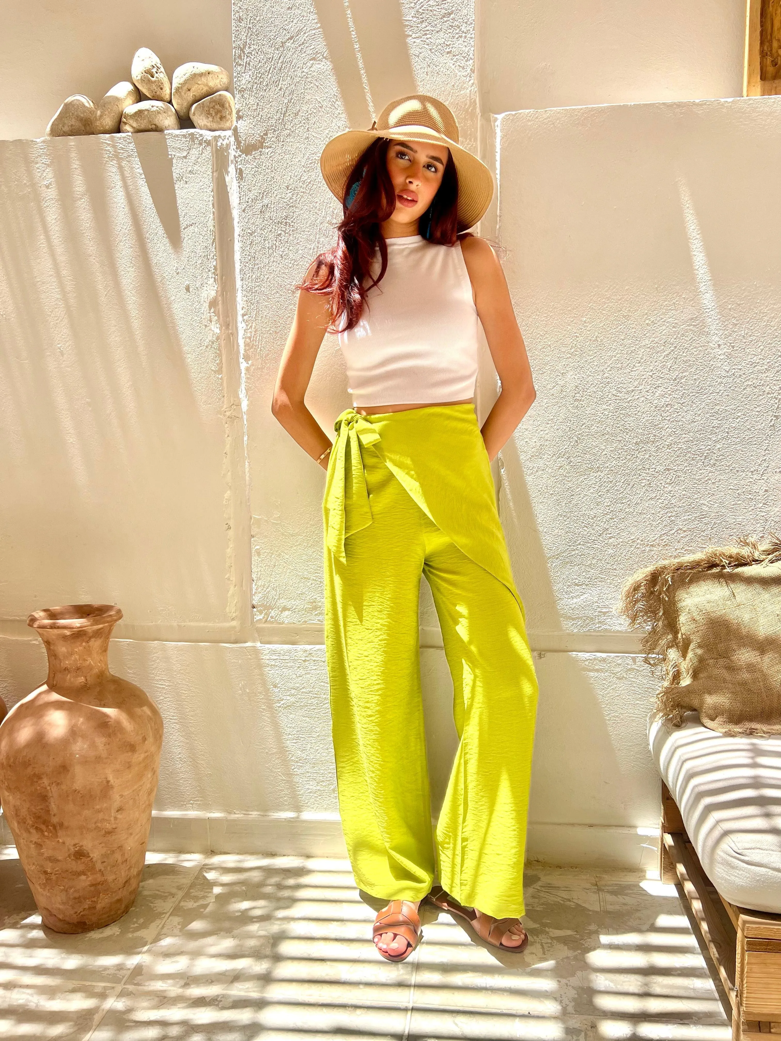 Perfectly Fit Twist Kiwi Pants