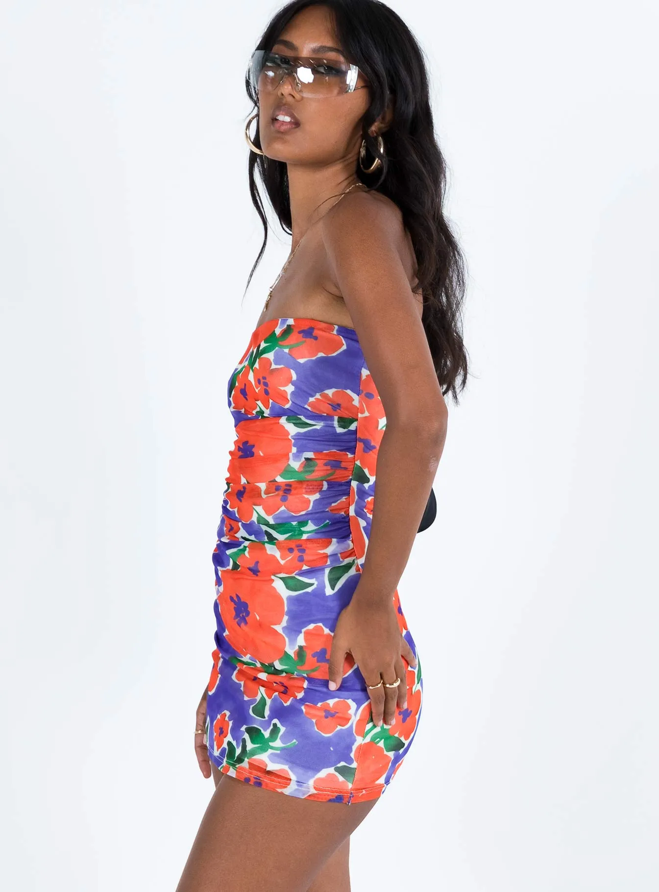 Light and Comfortable LightweightMaterial Weselle Tube Mini Dress Multi