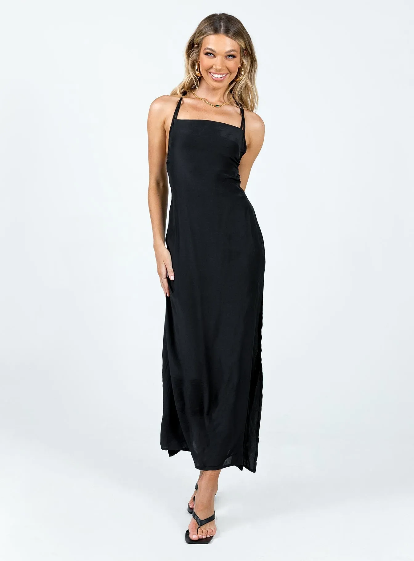 Centomo Maxi Dress Black Boxy-Style
