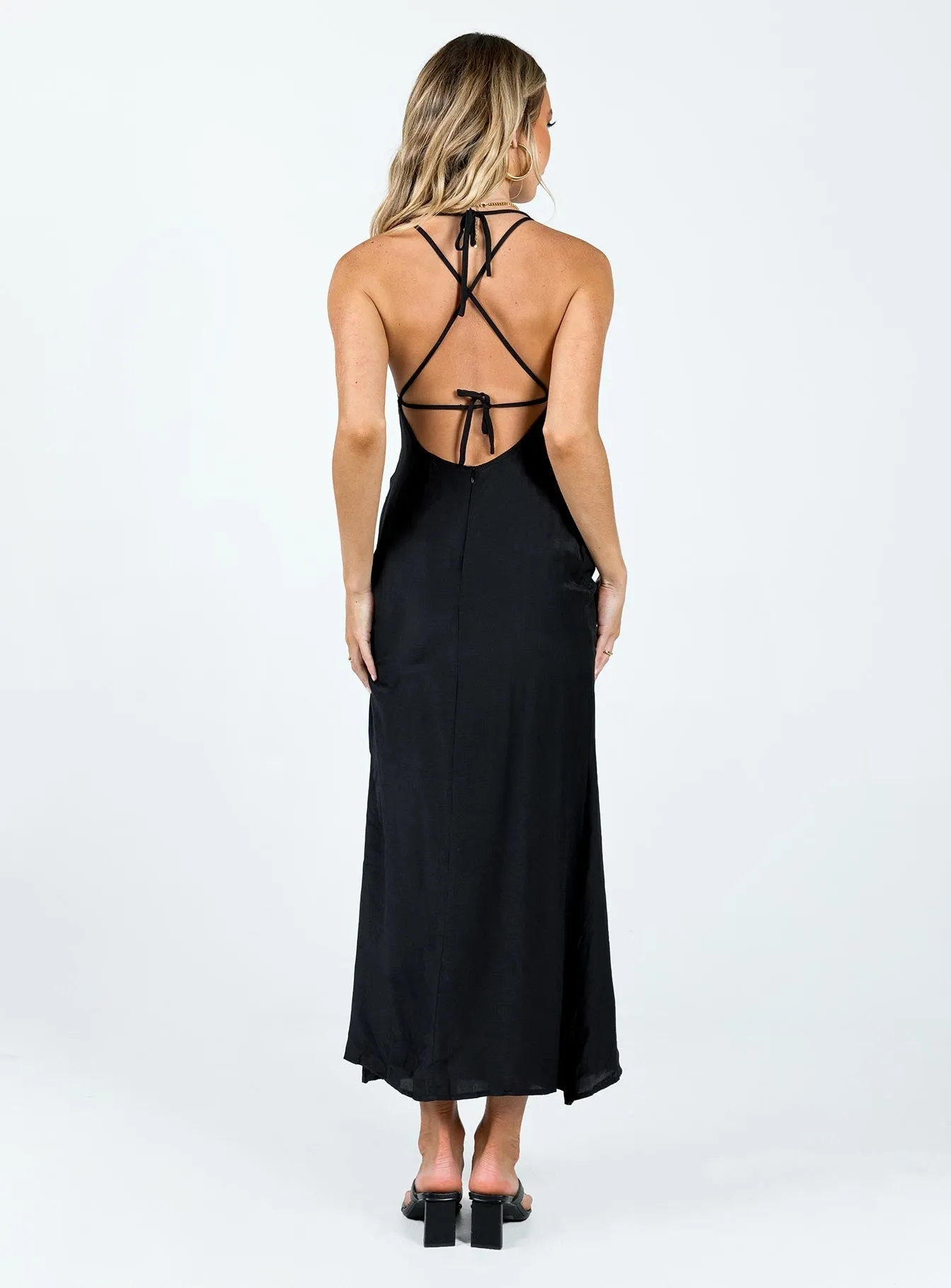 Romantic Soft Centomo Maxi Dress Black