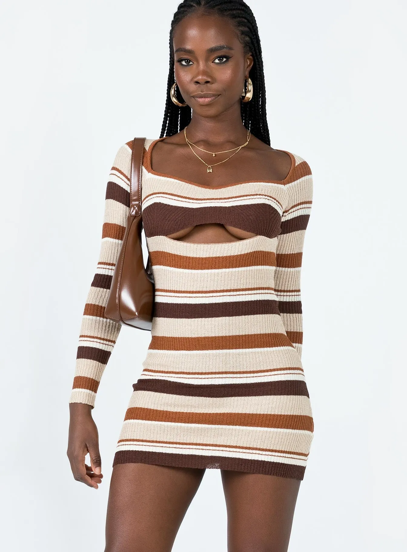 Domini Mini Dress Brown Multi Urban Favorite Year Rounder