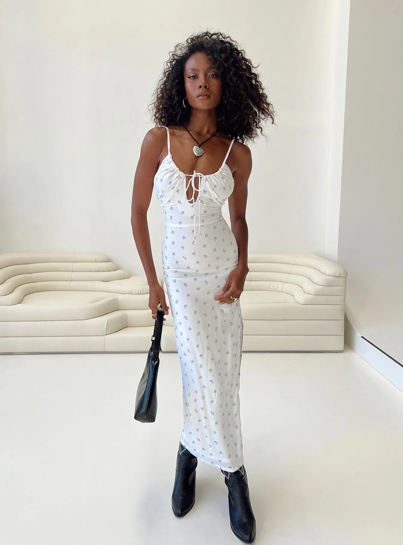 Soft Motion Brailey Maxi Dress Blue Floral