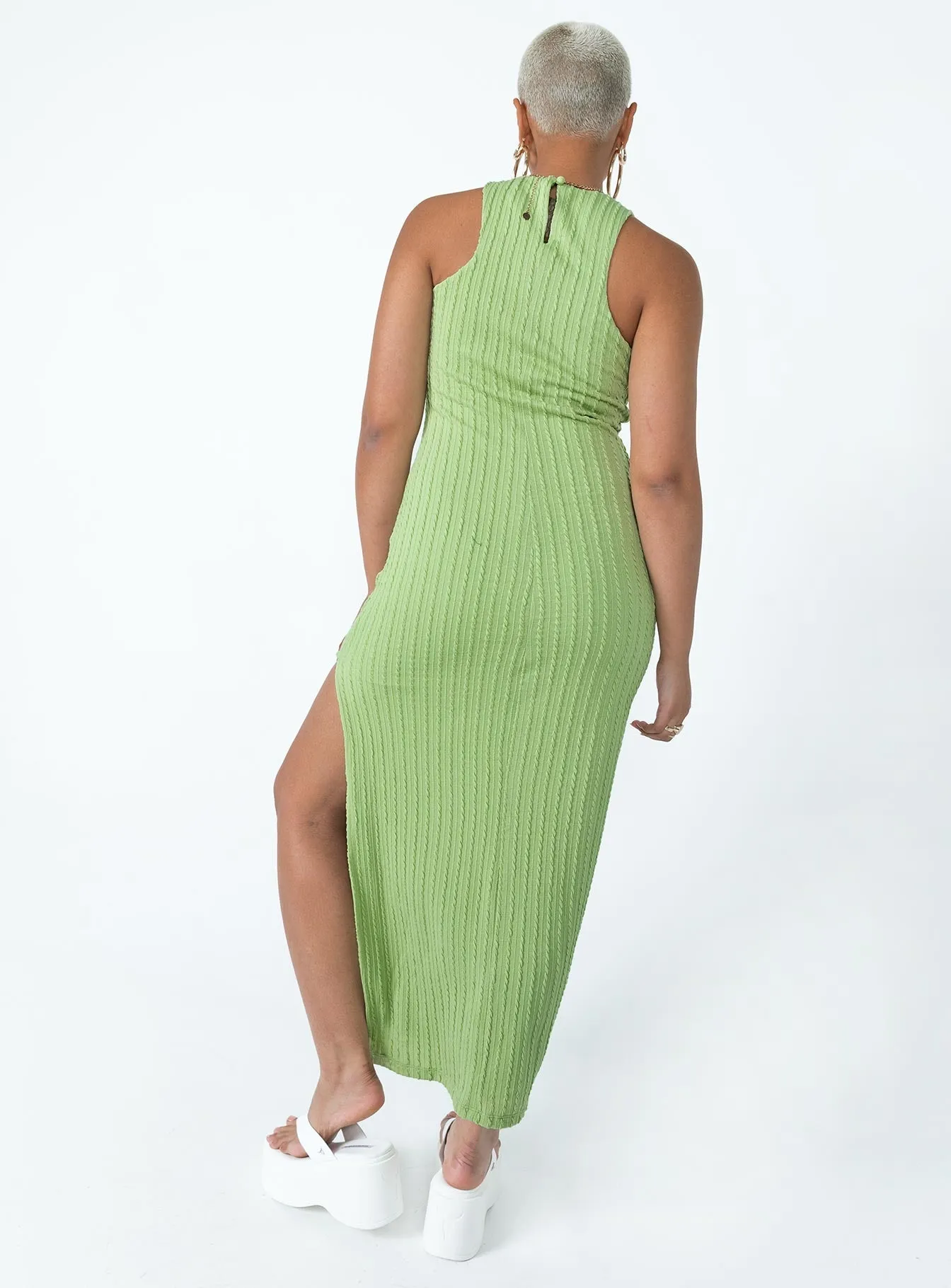 Soft Motion Neat Finish Kamala Maxi Dress Green