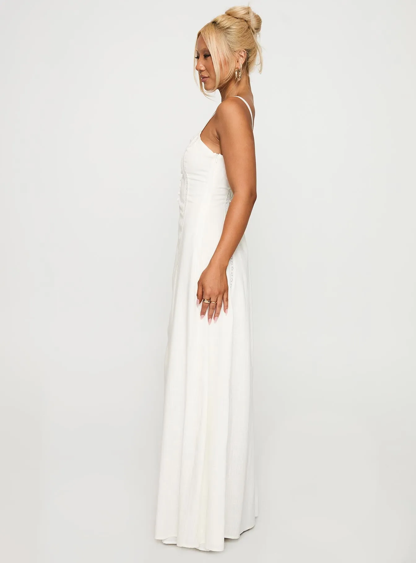 Mercie Maxi Dress White Flow Ready monochrome