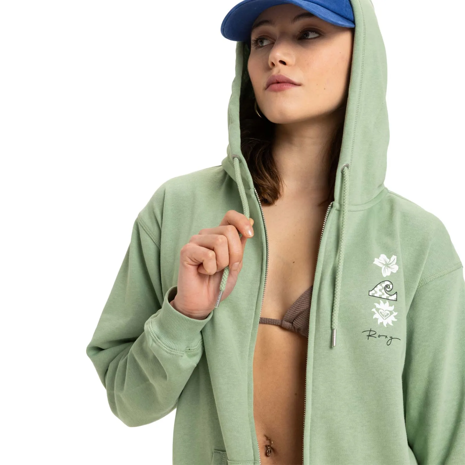 All-Day Wear Roxy Womens Surf Stoked Zip Terry Art Hoodie