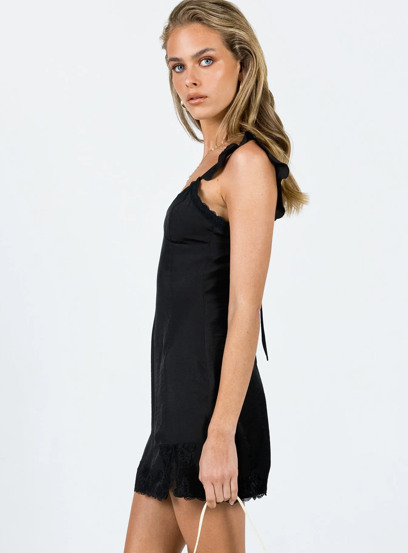 Chic and Cozy Emanuel Mini Dress Black