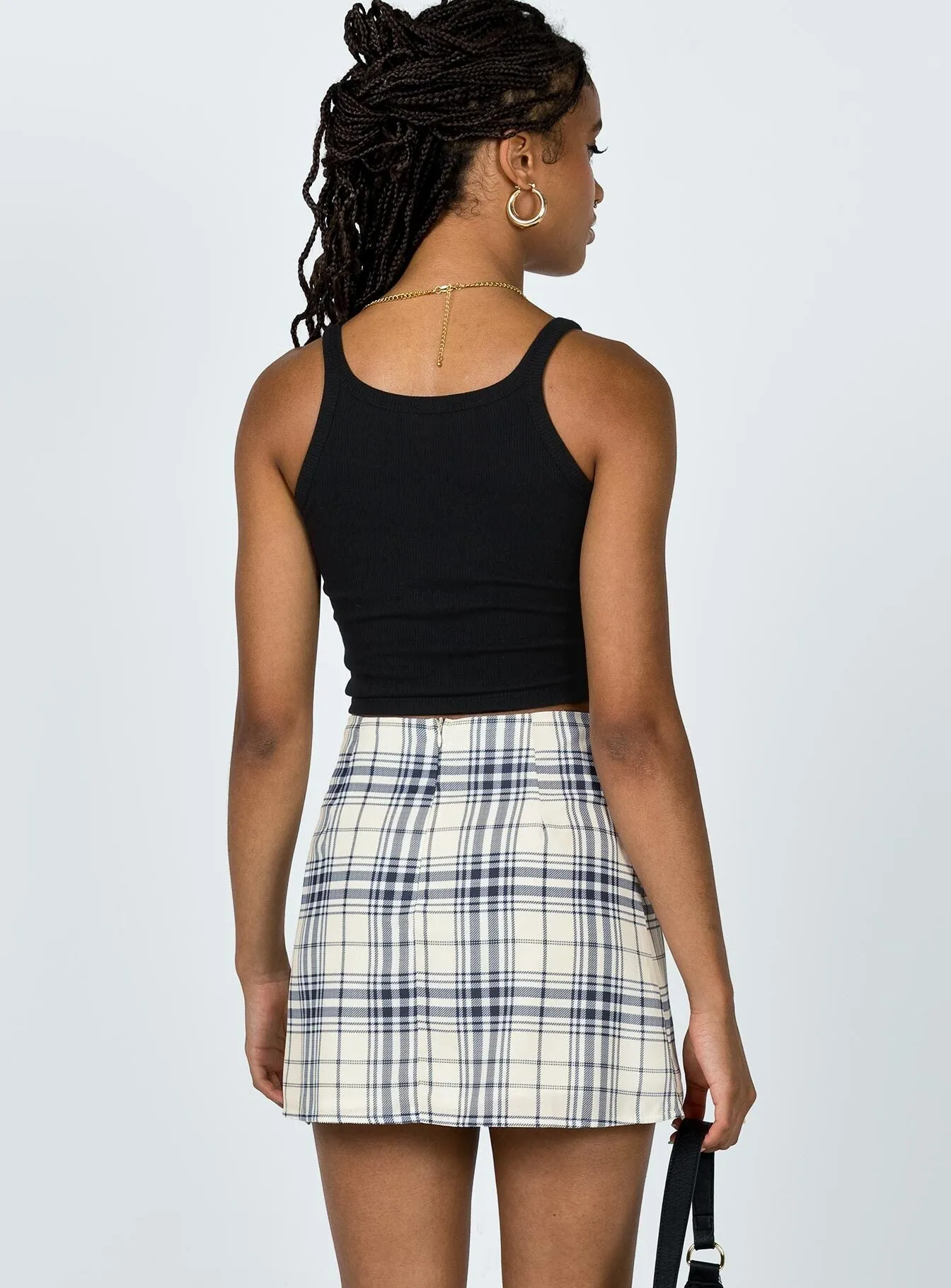 music concert Selby Mini Skirt Yellow Plaid
