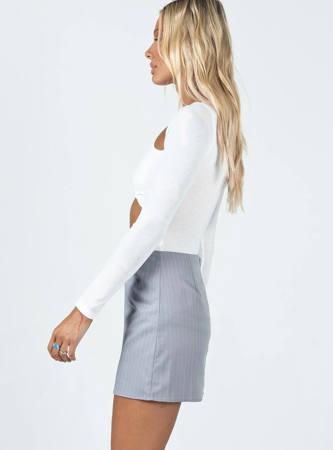 Contemporary Mood Lula Mini Skirt Grey