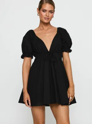 Elegant Everyday Full Coverage Blissful Mini Dress Black