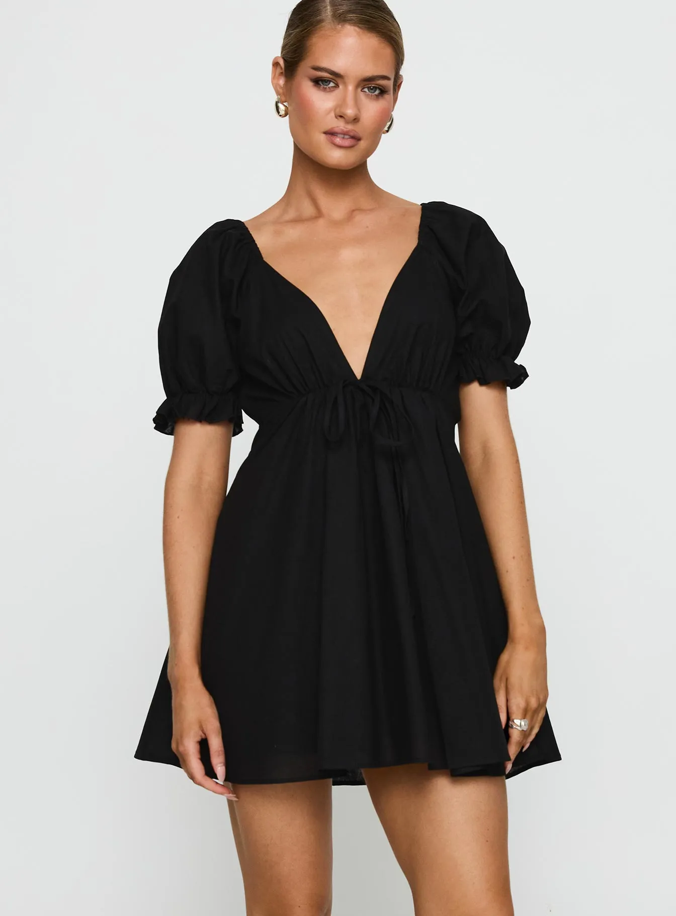 Elegant Everyday Full Coverage Blissful Mini Dress Black