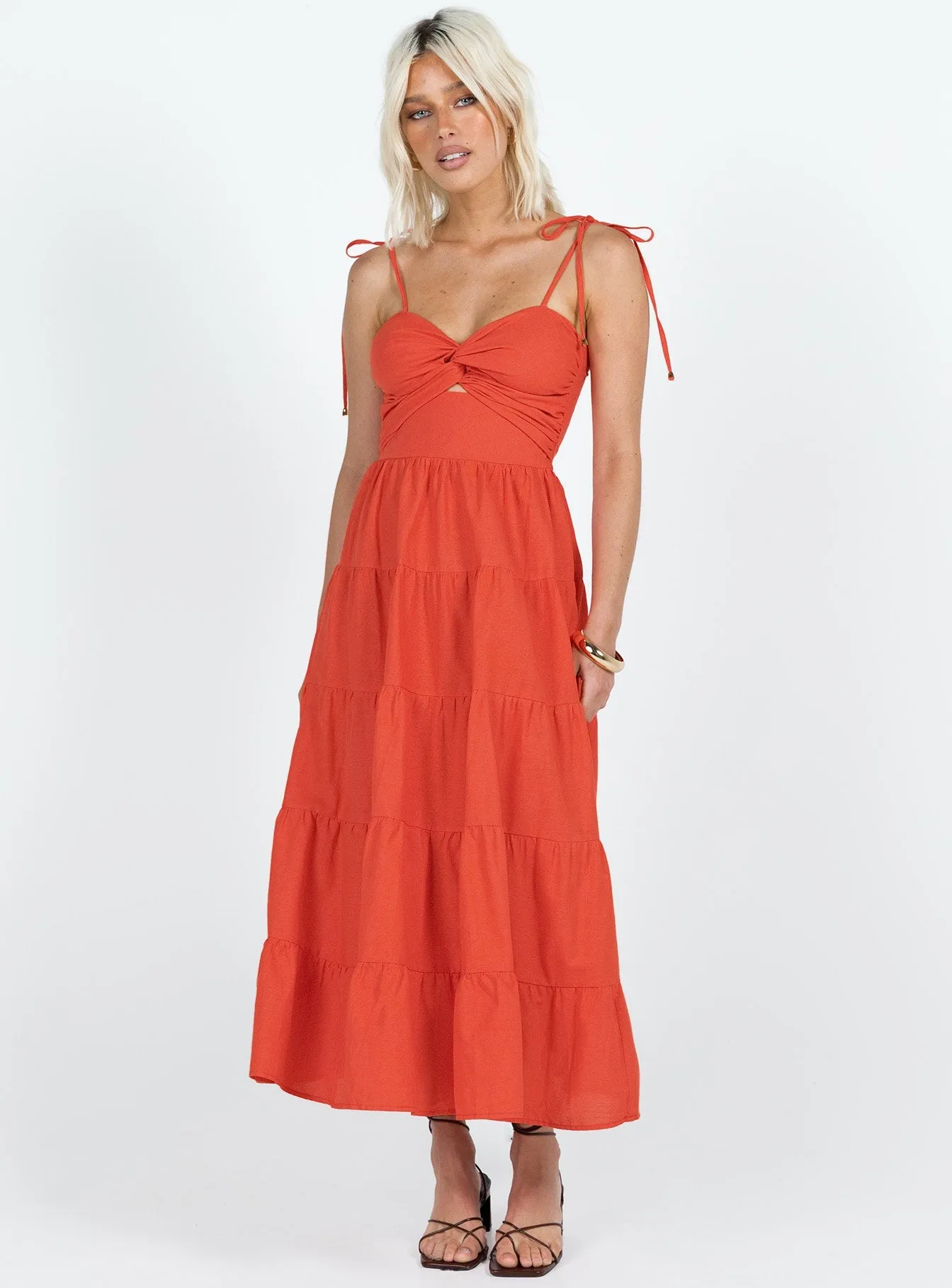 Chavez Midi Dress Red SmoothEdgeFinish