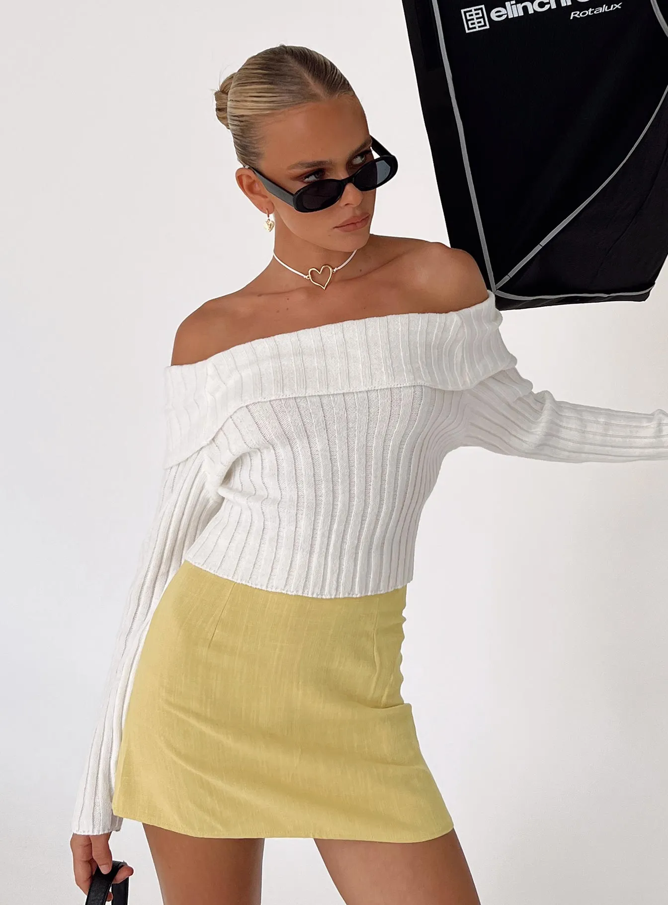 Wrinkle Resistant Finish Bestseller Item Selby Mini Skirt Lemon