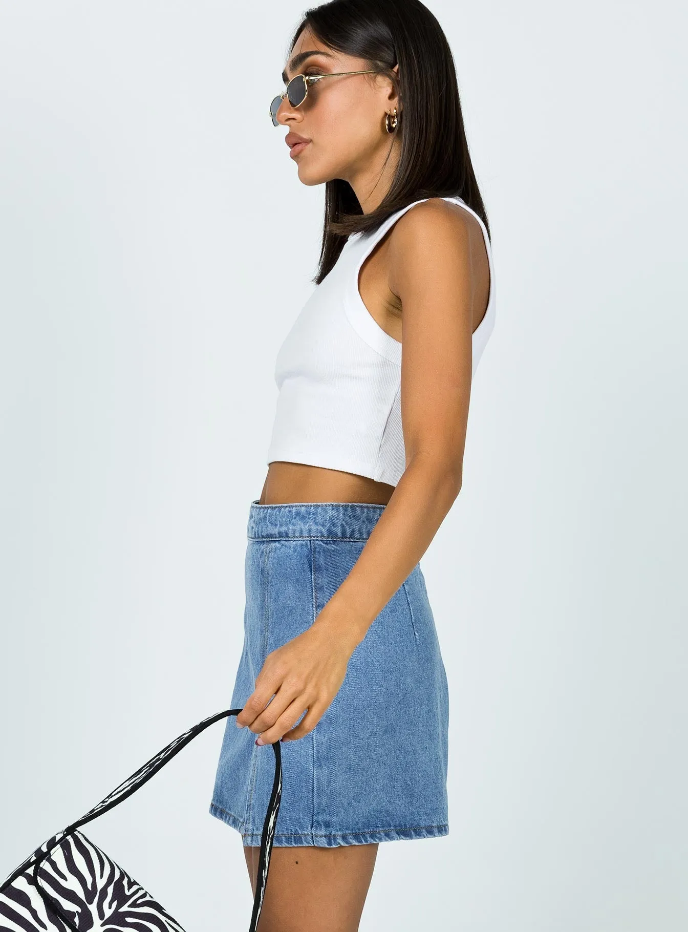 Low Maintenance Fabric Comfy Look The Lola Mini Skirt