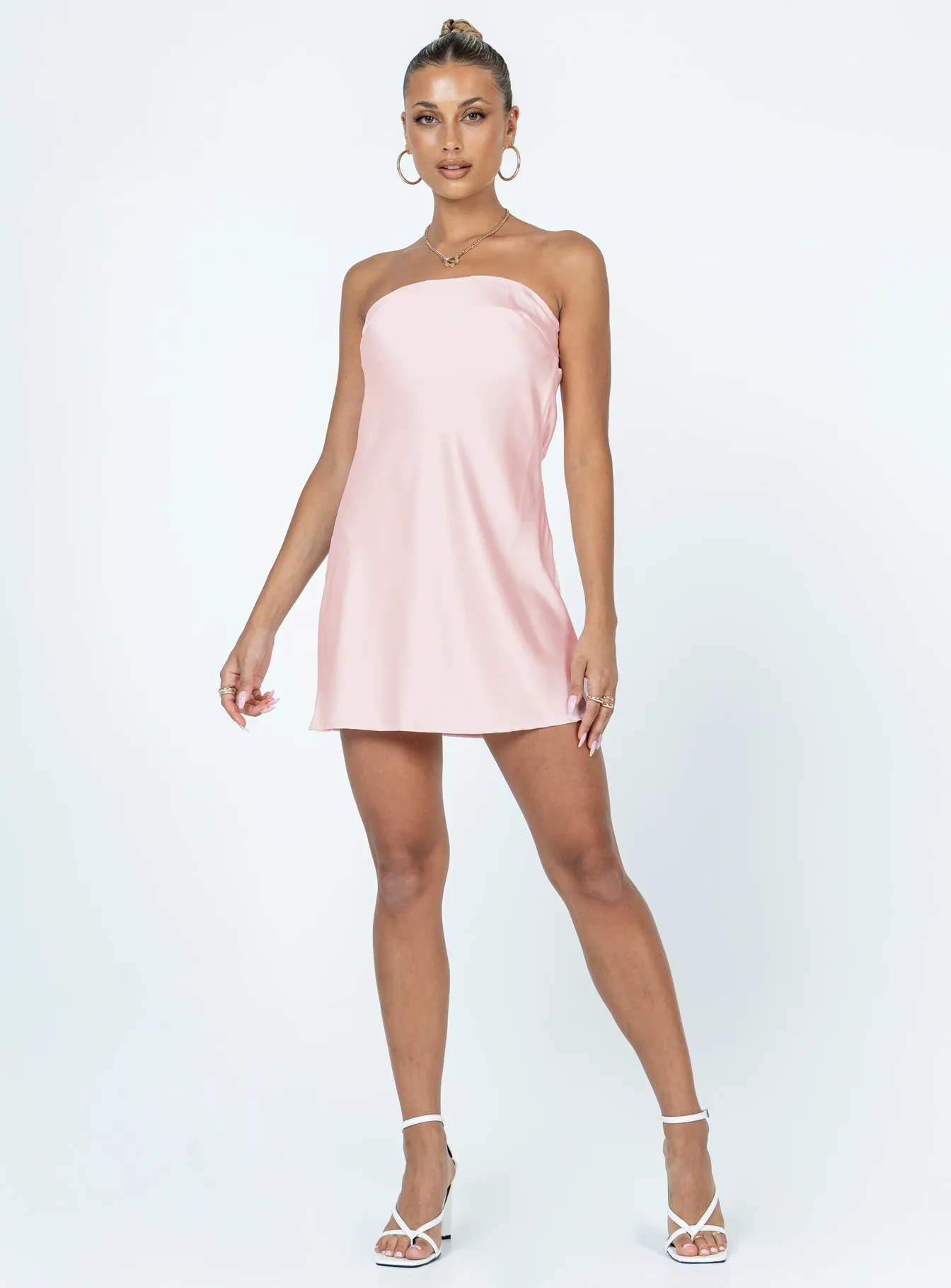 Timeless Waistband Fit Jasmyn Mini Dress Pink