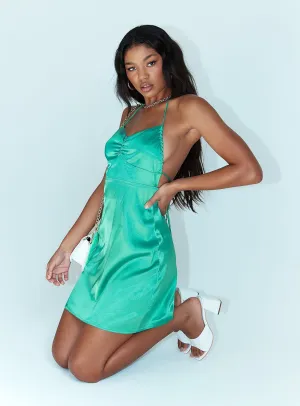 Malta Mini Dress Green soft look