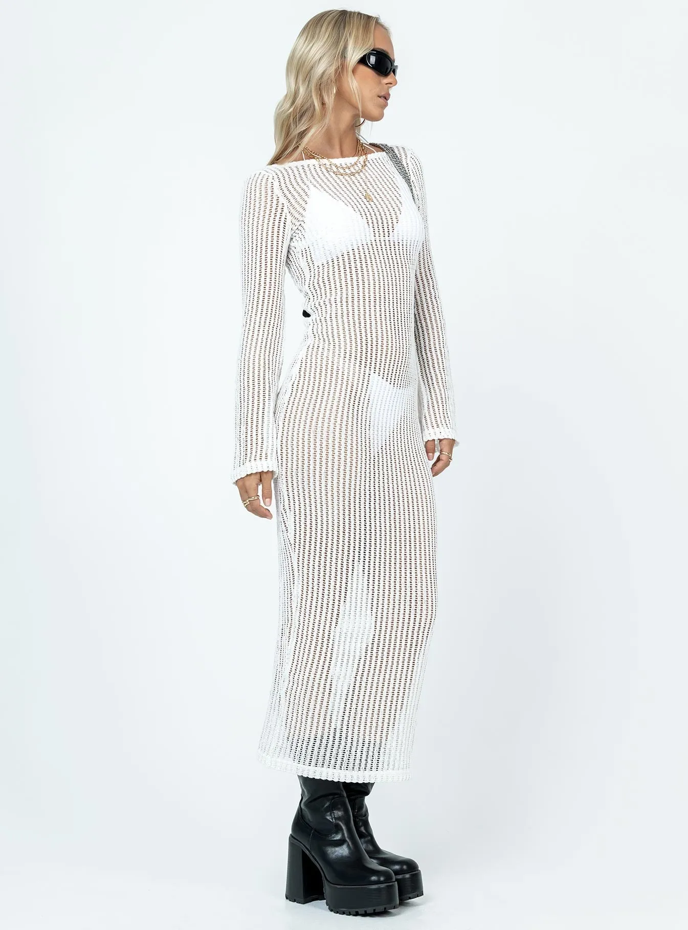 Bria Maxi Dress White Casual maxi dress Quick-Dry