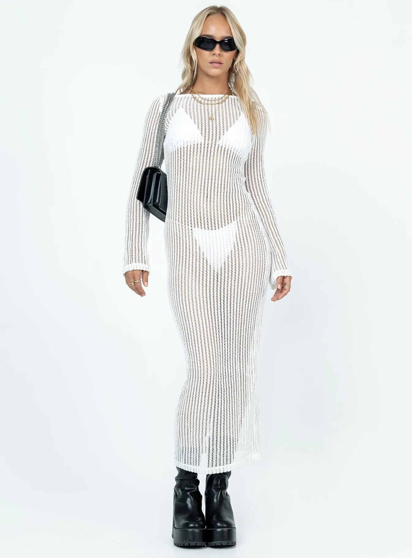 Bria Maxi Dress White confident look Work Favorite