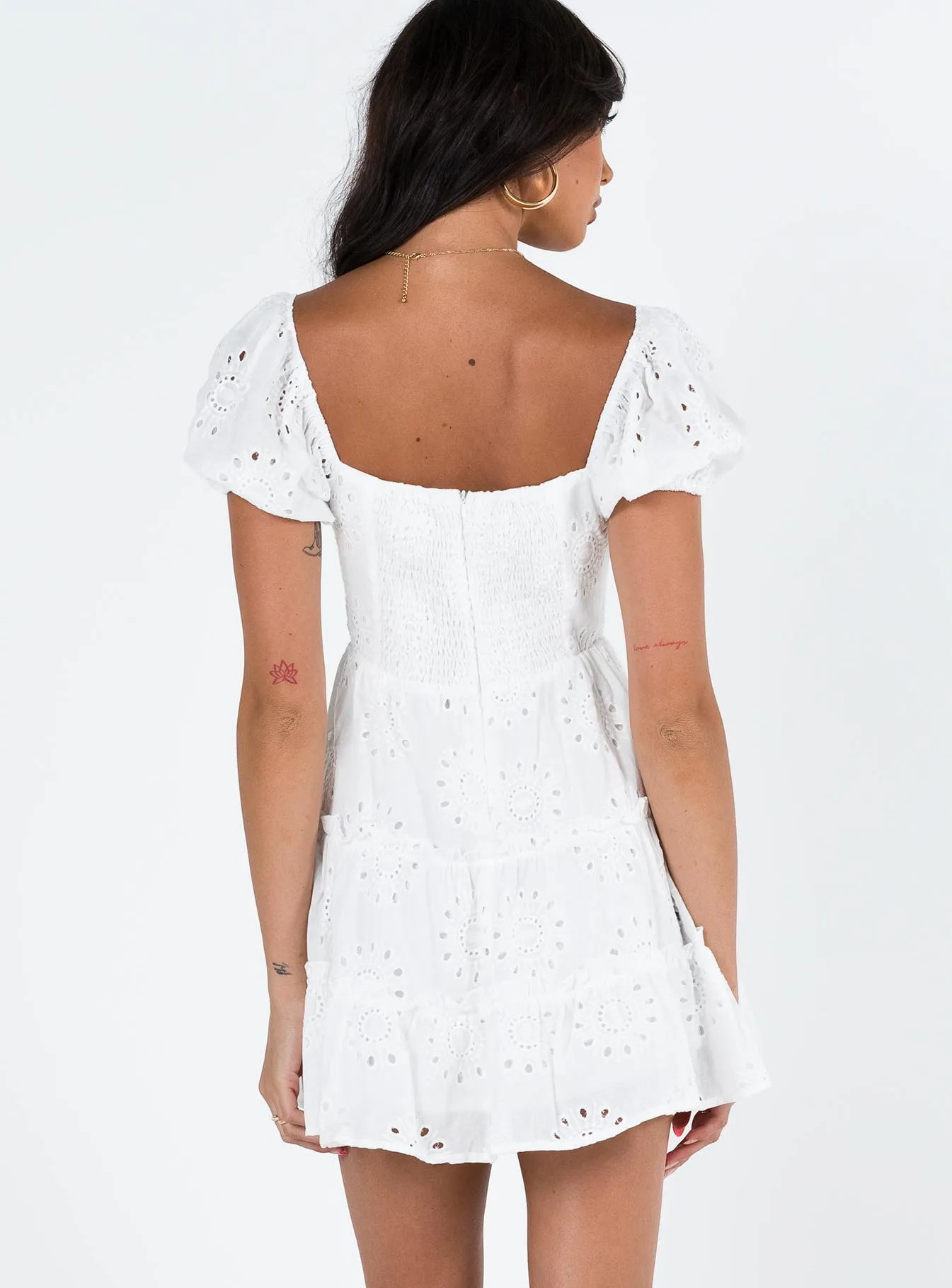 Flattering Shape Lavine Mini Dress White