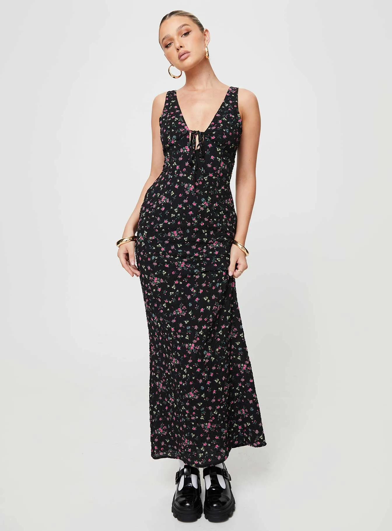 Subtle Finish Marlita Maxi Dress Black